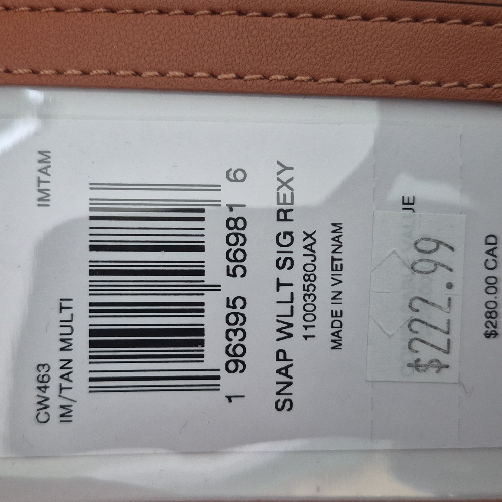Coach Cosmic Coach Snap Wallet In Signature Canvas With Rexy Print In Tan - Picture 8 of 8